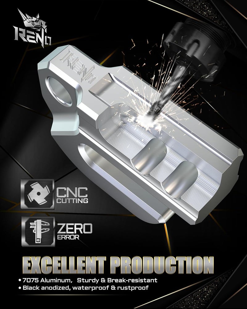 Reno Hitch Slider, 2" Receiver Slider Skid Protection 45,000 lbs Compatible with 3/4" D-Ring or Soft Shackle for Trucks Off-Road Vehicle Towing Recovery Hitch Protection (Aluminum, Black) - Image 3